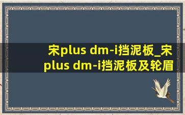 宋plus dm-i挡泥板_宋plus dm-i挡泥板及轮眉